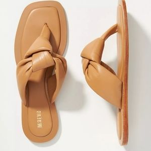 Anthropologie Maeve Puffy Knotted Sandals